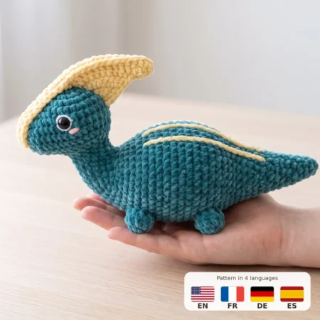 Parasaurolophus – no-sew amigurumi crochet pattern