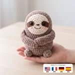 Sloth – no-sew amigurumi crochet pattern