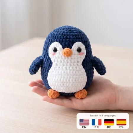 Penguin – no-sew amigurumi crochet pattern
