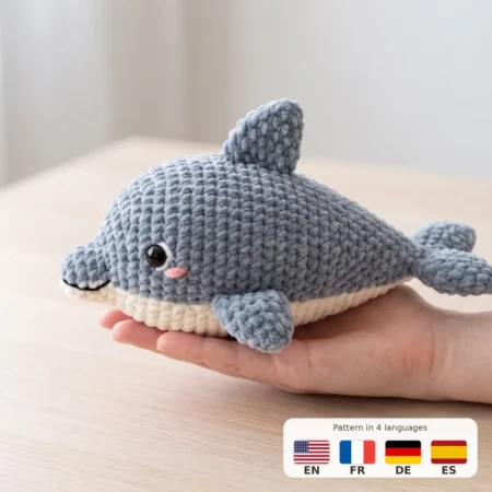Dolphin – no-sew amigurumi crochet pattern