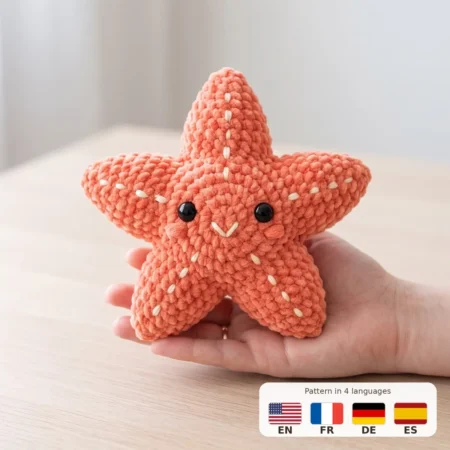 Starfish – no-sew amigurumi crochet pattern