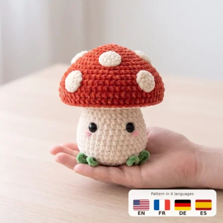 Mushroom – no-sew amigurumi crochet pattern