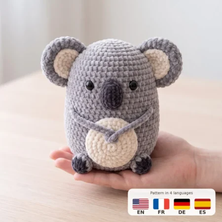 Koala – no-sew amigurumi crochet pattern