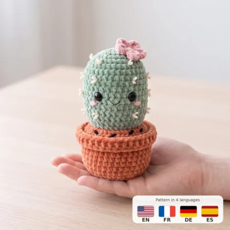 Cactus in a Pot – no-sew amigurumi crochet pattern