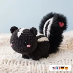 Lovestruck Skunk – valentine crochet pattern