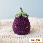 Eggplant Buddy – crochet food pattern