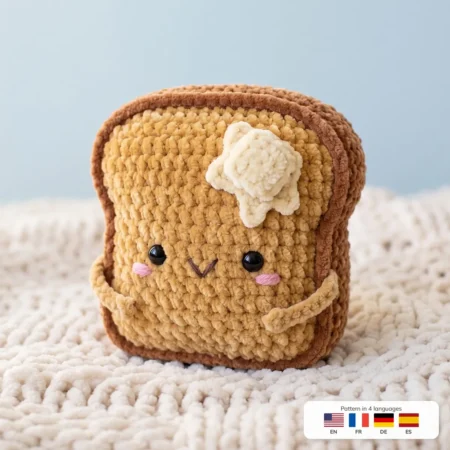 Toast Buddy – no-sew amigurumi crochet pattern