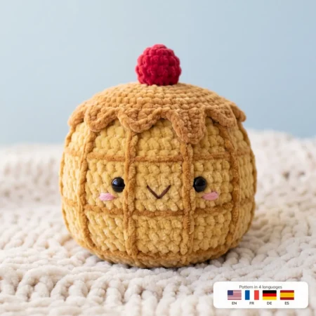 Waffle Buddy – no-sew amigurumi crochet pattern