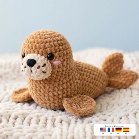 Sea Lion Pup – crochet dragon head for dog pattern