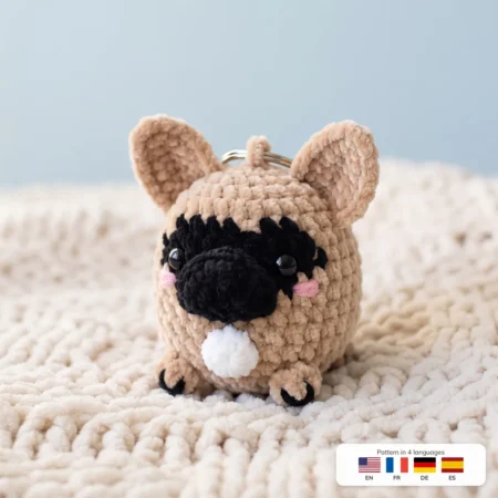 Frenchie Charm – crochet keychain patterns