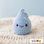 Raindrop Charm – keychain crochet pattern