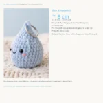 Raindrop Charm – keychain crochet pattern (photo 5)