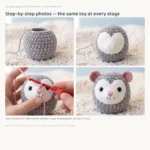 Opossum Charm – crochet patterns for keychains (photo 4)