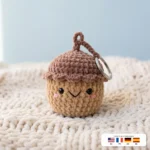 Acorn Charm – keychain crochet