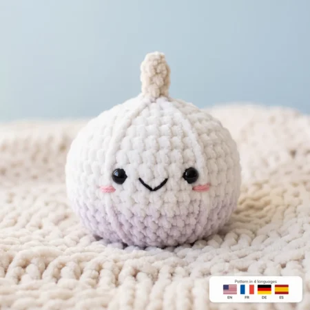 Emotional Support Garlic – kawaii crochet pattern