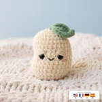 Emotional Support Bean – crochet keychain pattern