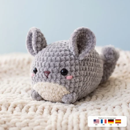 Desk Chinchilla – kawaii crochet pattern