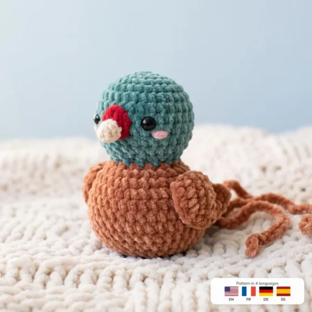 Little Pheasant – no-sew amigurumi crochet pattern