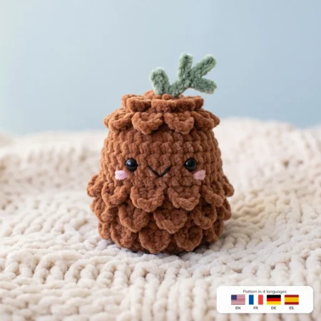 Little Pinecone – no-sew amigurumi crochet pattern