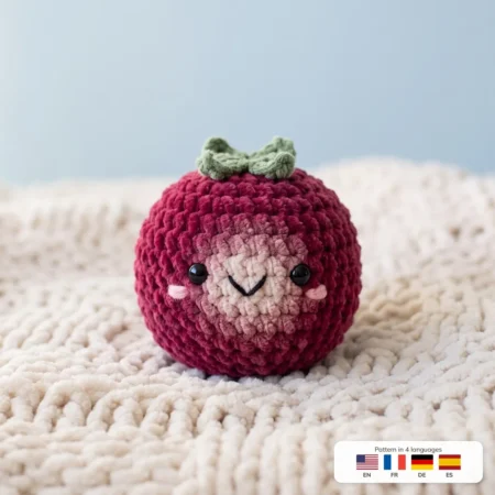 Cranberry Buddy – no-sew amigurumi crochet pattern