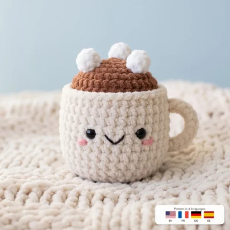 Hot Cocoa Mug Buddy – no-sew amigurumi crochet pattern