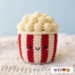 Popcorn Bucket Buddy – no-sew amigurumi crochet pattern