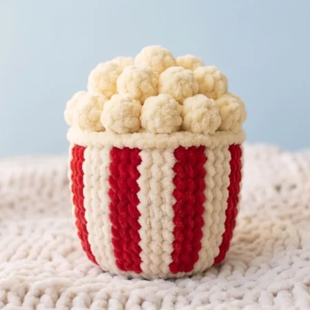 Popcorn Bucket Buddy – no-sew amigurumi crochet pattern (photo 2)