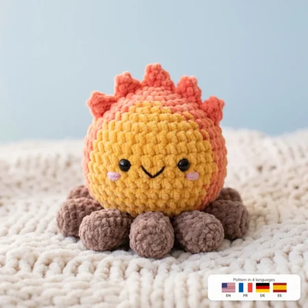 Little Campfire – no-sew amigurumi crochet pattern