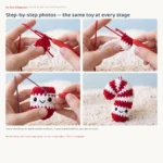 Candy Cane Charm – cute crochet keychain ideas (photo 4)