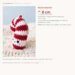 Candy Cane Charm – cute crochet keychain ideas (photo 5)