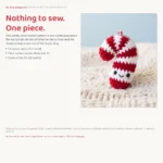 Candy Cane Charm – cute crochet keychain ideas (photo 7)