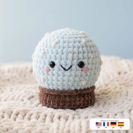 Snow Globe Buddy – no-sew amigurumi crochet pattern