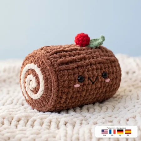Yule Log Buddy – no-sew amigurumi crochet pattern