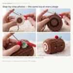 Yule Log Buddy – no-sew amigurumi crochet pattern (photo 4)