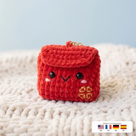 Red Envelope Buddy – no-sew amigurumi crochet pattern