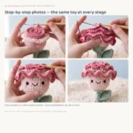 Carnation Buddy – no-sew amigurumi crochet pattern (photo 4)