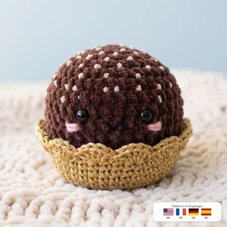 Chocolate Truffle Buddy – no-sew amigurumi crochet pattern
