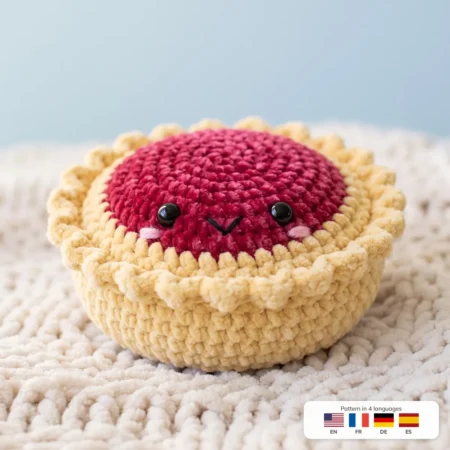 Jam Tart Buddy – no-sew amigurumi crochet pattern