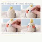 Rosy Cheek Cockatiel – no-sew amigurumi crochet pattern (photo 4)