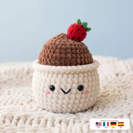 Chocolate Fondue Pot – no-sew amigurumi crochet pattern