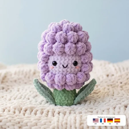 Hyacinth Buddy – no-sew amigurumi crochet pattern