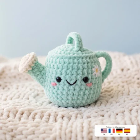 Watering Can Buddy – no-sew amigurumi crochet pattern