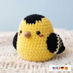 Little Goldfinch – no-sew amigurumi crochet pattern
