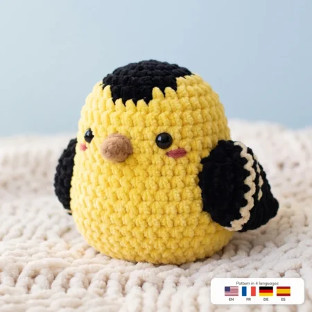 Little Goldfinch – no-sew amigurumi crochet pattern