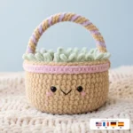 Easter Basket Buddy – crochet easter rabbit