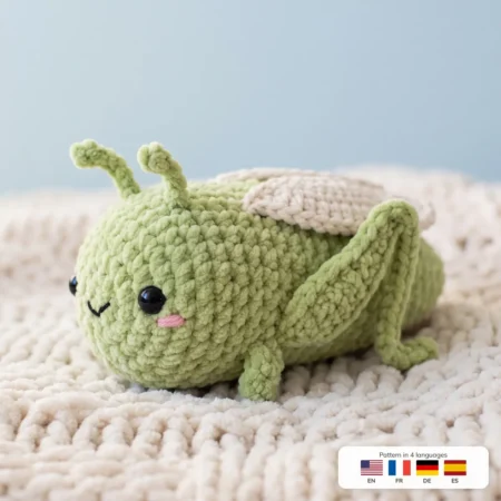 Little Grasshopper – no-sew amigurumi crochet pattern