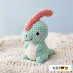 Parasaurolophus Buddy – no-sew amigurumi crochet pattern