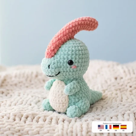 Parasaurolophus Buddy – no-sew amigurumi crochet pattern