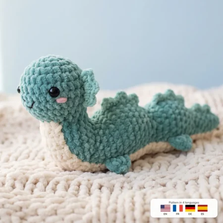 Little Lake Monster – no-sew amigurumi crochet pattern