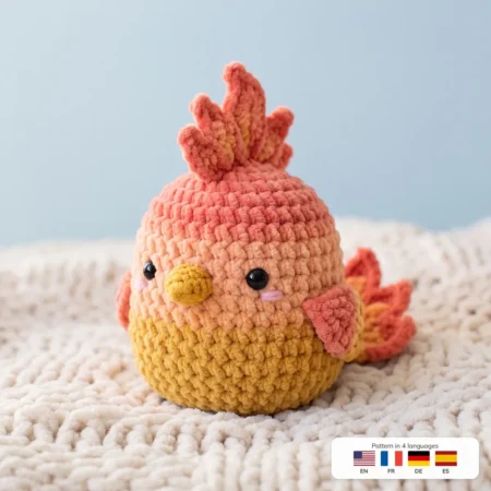 Baby Phoenix – no-sew amigurumi crochet pattern